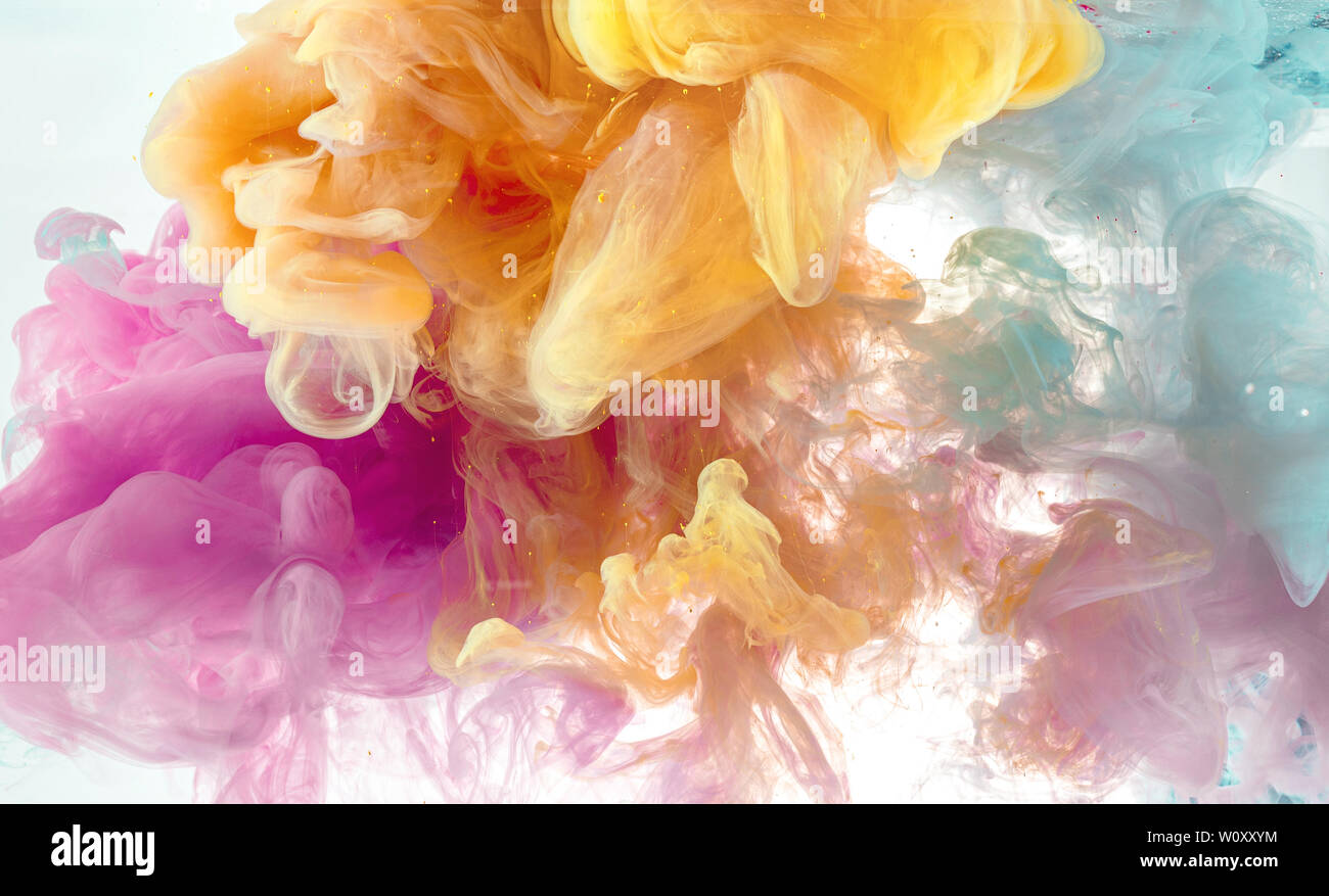 Abstract sfondo dal pastello colore di inchiostro mescolare in acqua Foto Stock