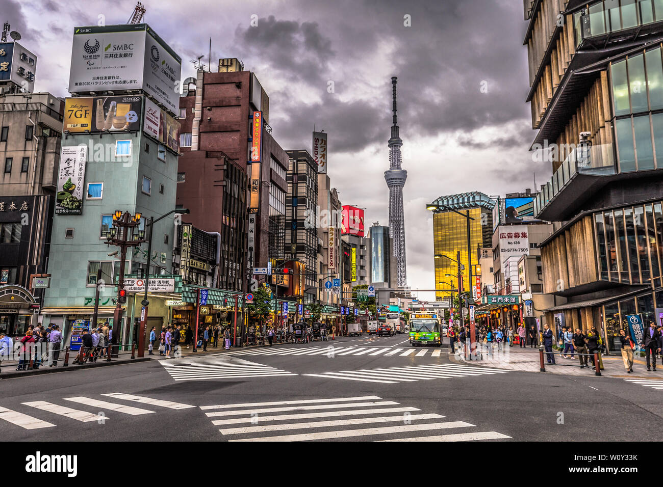 Tokyo - 20 Maggio 2019: strade di Asakusa, Tokyo, Giappone Foto Stock