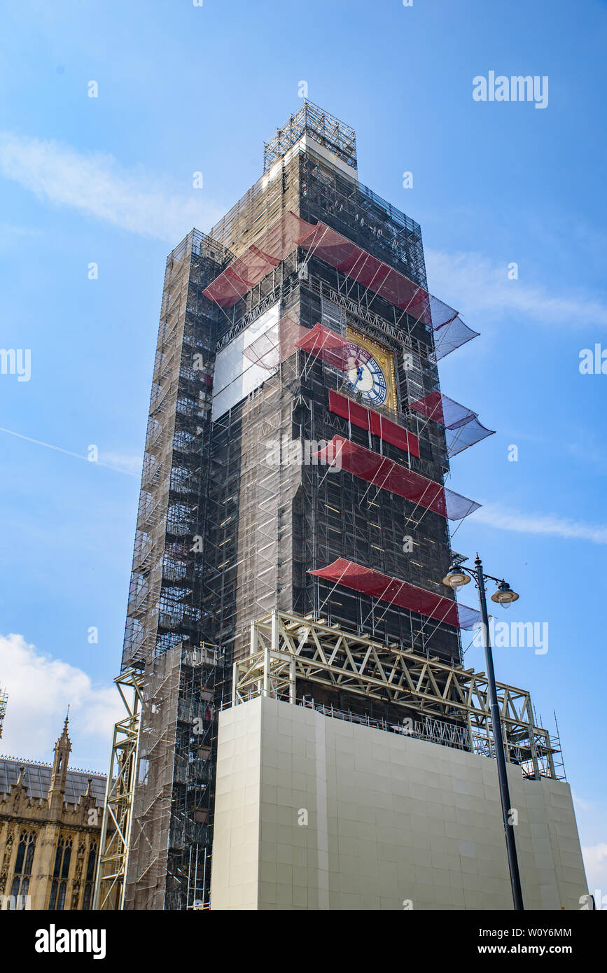 Big Ben rinnovo a Londra, Regno Unito Foto Stock