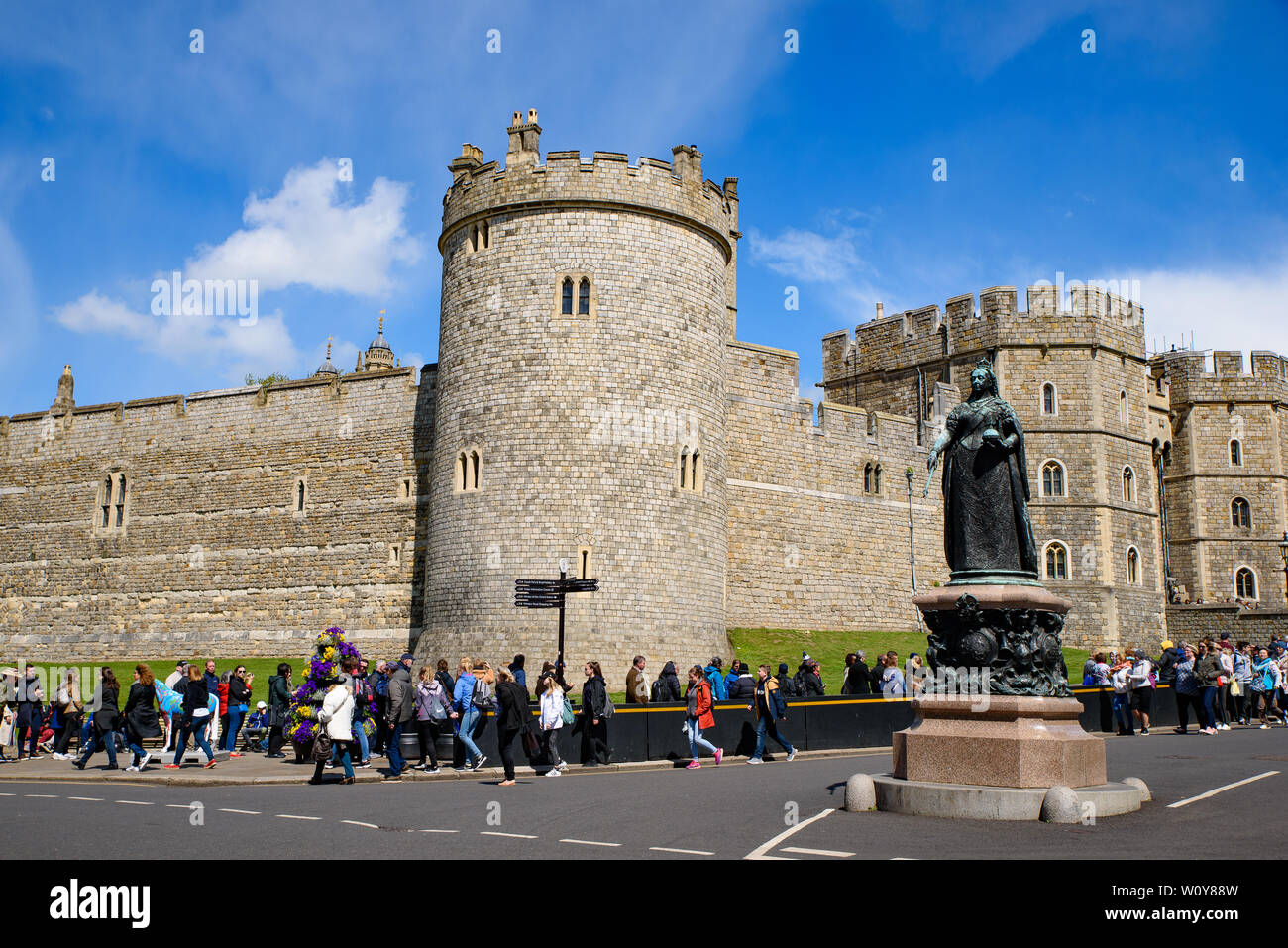 Il Castello di Windsor a Windsor, Regno Unito Foto Stock