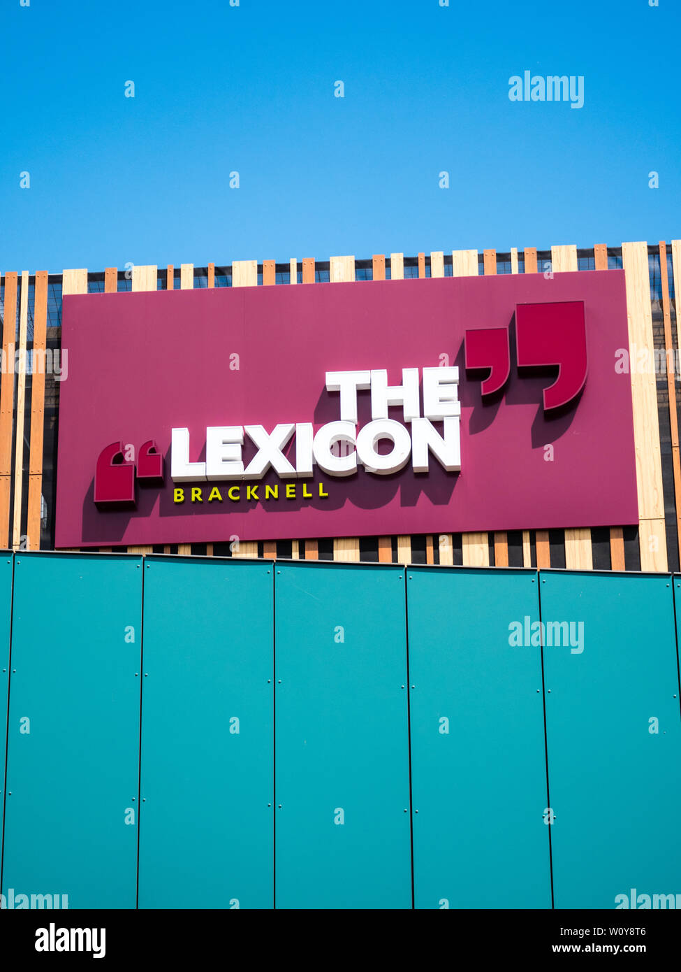 Il lessico, Shopping Center, Segno, Bracknell, Berkshire, Inghilterra, Regno Unito, GB. Foto Stock