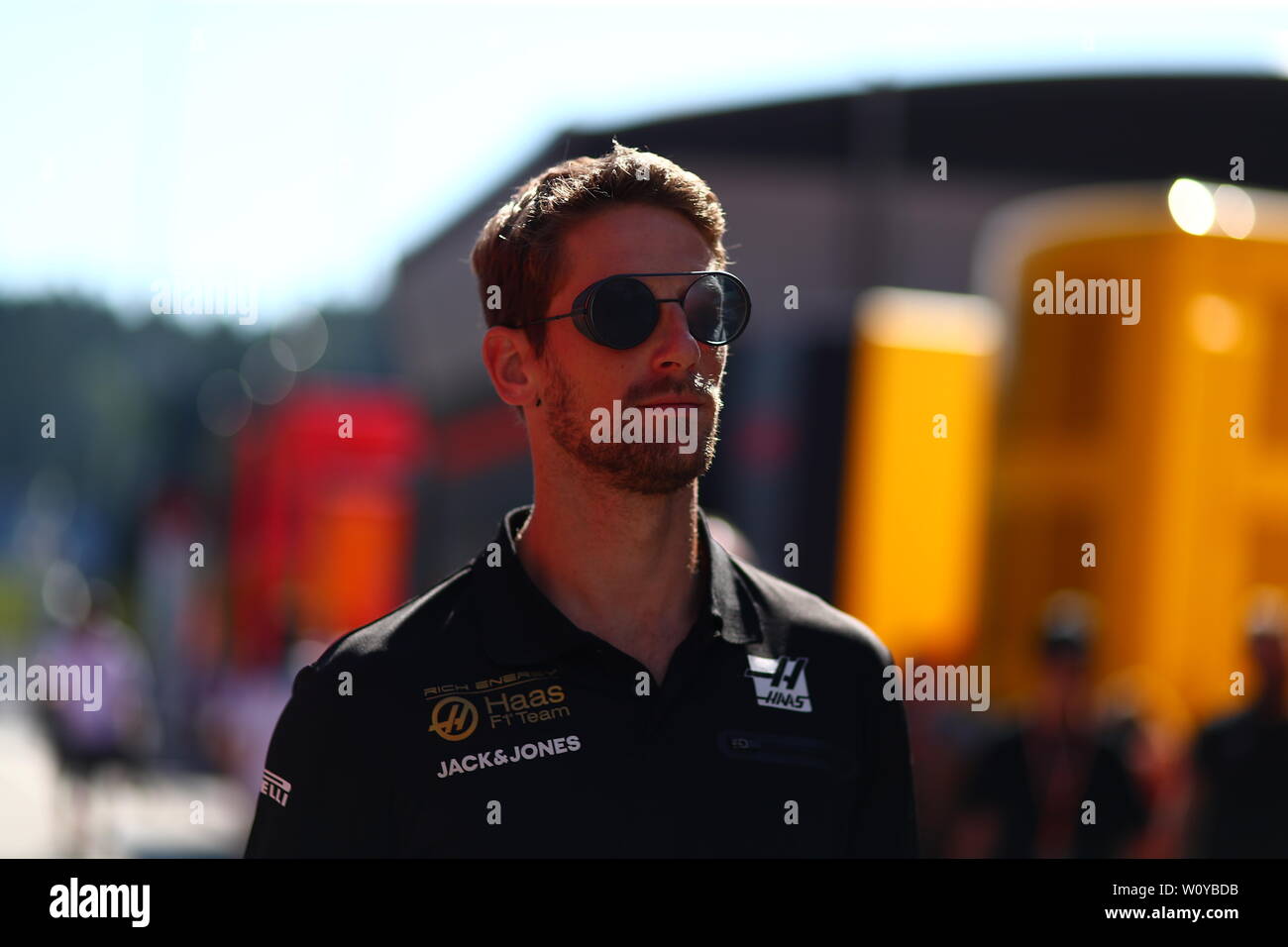 Spielberg, Austria. Il 28 giugno, 2019. #08 Romain Grosjean, Haas Team di F1. Austrian Grand Prix 2019 Spielberg. Credit: Indipendente Agenzia fotografica/Alamy Live News Foto Stock