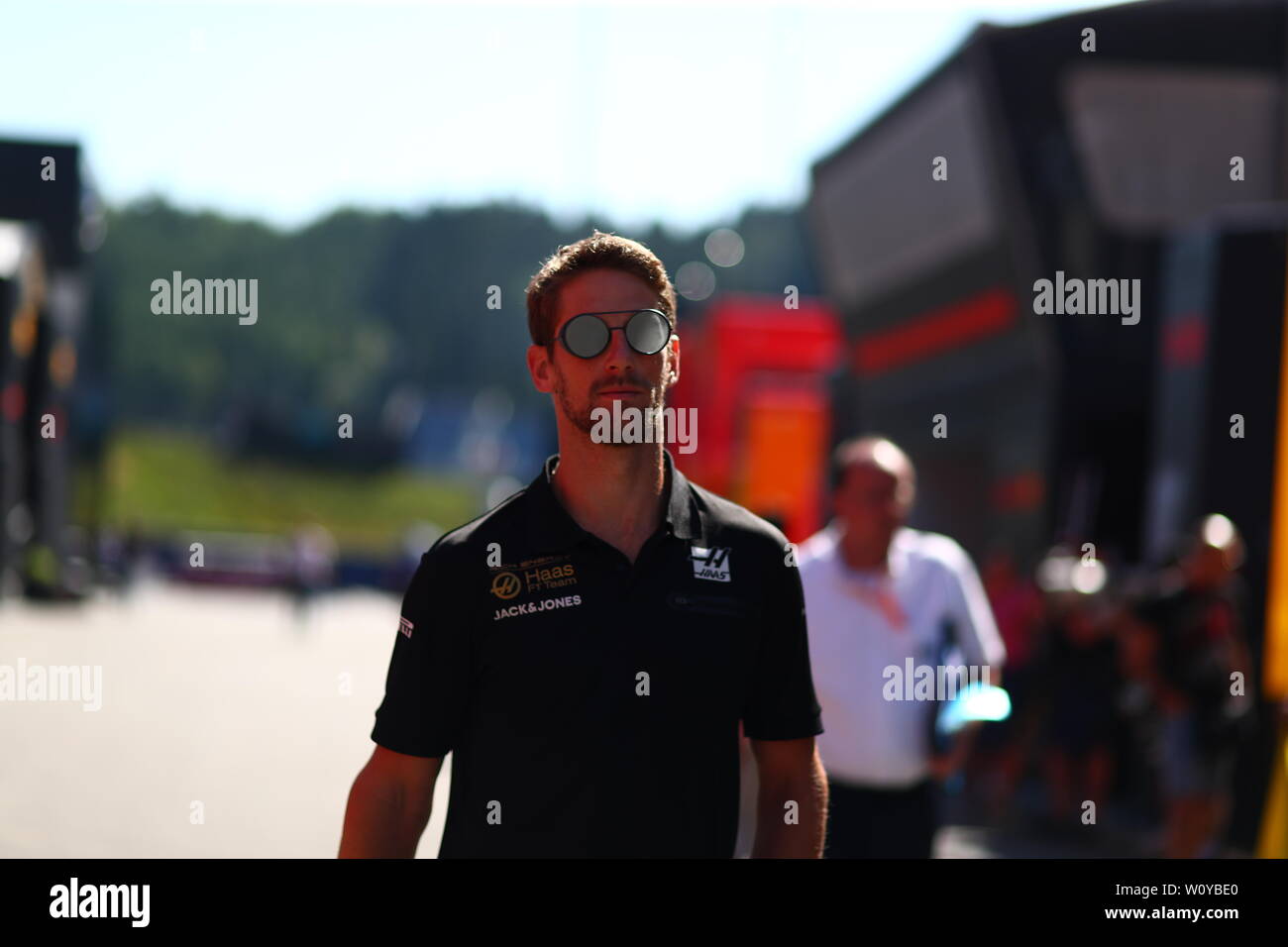 Spielberg, Austria. Il 28 giugno, 2019. #08 Romain Grosjean, Haas Team di F1. Austrian Grand Prix 2019 Spielberg. Credit: Indipendente Agenzia fotografica/Alamy Live News Foto Stock