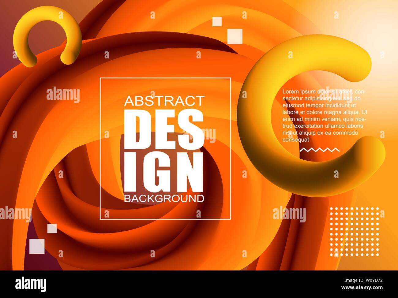 Abstract moderno design 3d forma di flusso. Onda liquido sfondi per poster, presentazione e banner Web Illustrazione Vettoriale