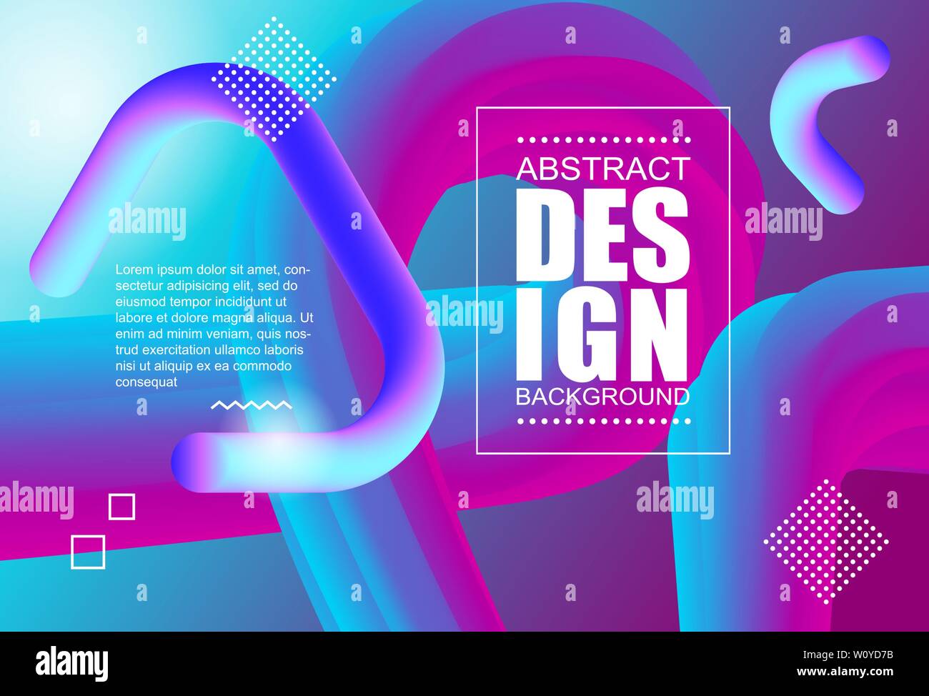 Abstract moderno design 3d forma di flusso. Onda liquido sfondi per poster, presentazione e banner Web Illustrazione Vettoriale