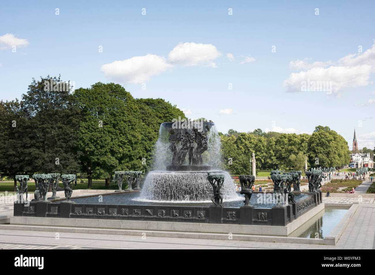 La fontana di Vigeland installazione nel Parco Frogner, Oslo, Norvegia. Foto Stock