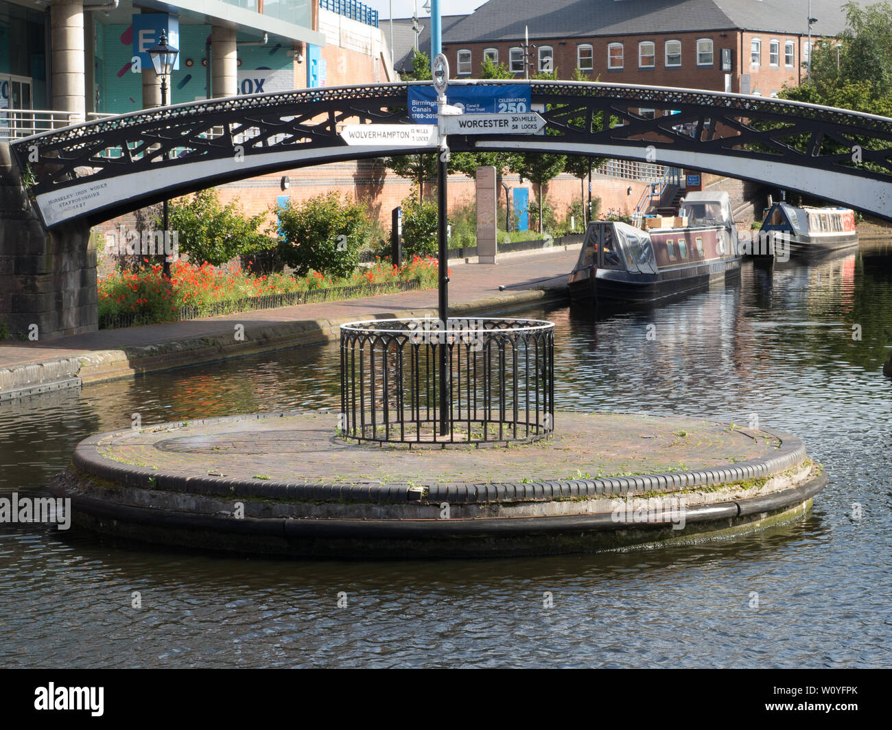 Birmingham Worcester Canal, ampia area di st Foto Stock