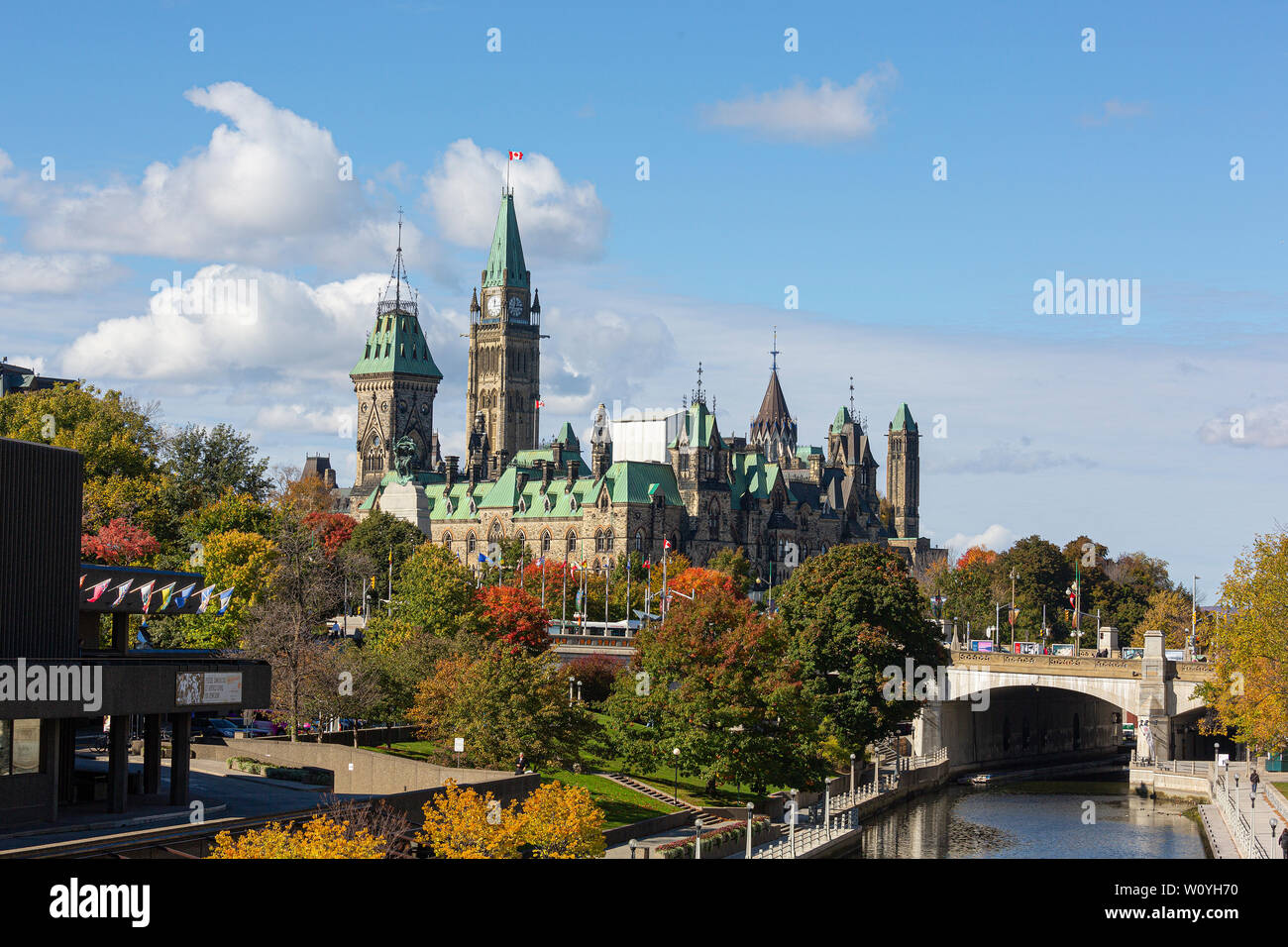 Gli edifici del Parlamento europeo, Ottawa, Canada Foto Stock
