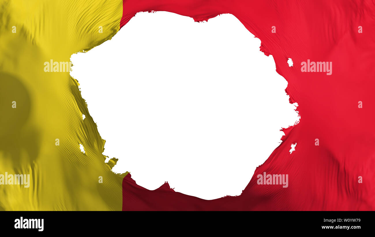 Rotture di Moroni, capitale delle Isole Comore bandiera, sfondo bianco, rendering 3D Foto Stock