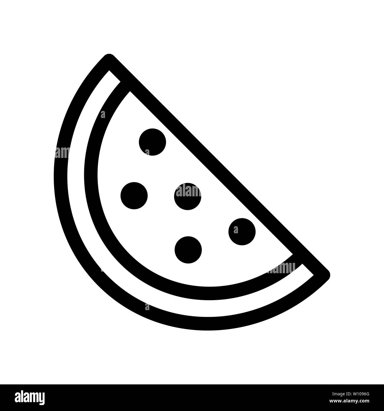 Acqua vettore di melone, anguria fetta illustrazione di frutta fresca sano cibo biologico - cibo naturale isolato Foto Stock