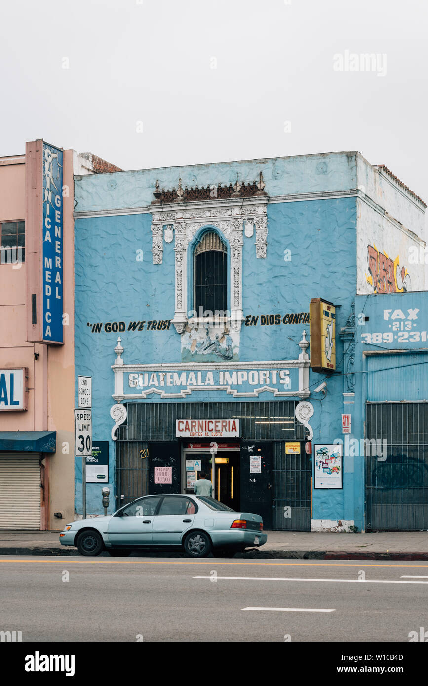 Vecchio storefront in Westlake, Los Angeles, California Foto Stock