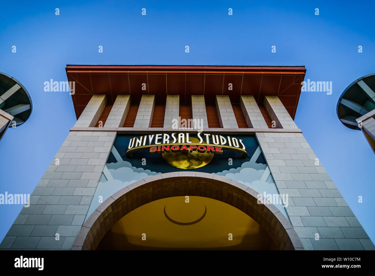 Singapore - Giu 10, 2019: Universal Studios di Singapore è un parco a tema situato all'interno di Resorts World Sentosa sull'Isola di Sentosa, Singapore. Foto Stock