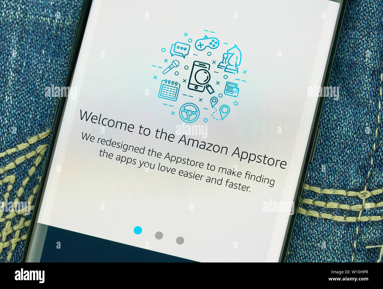 MONTREAL, Canada - 23 dicembre 2018: Amazon Appstore android app sul Samsung s8 schermo. Amazon Appstore è un negozio di applicazioni per Android opera Foto Stock