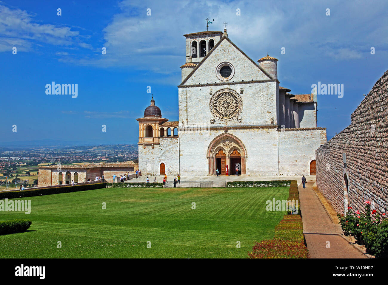 La chiesa superiore della Basilica di San Francesco in Assisi Italia Foto Stock