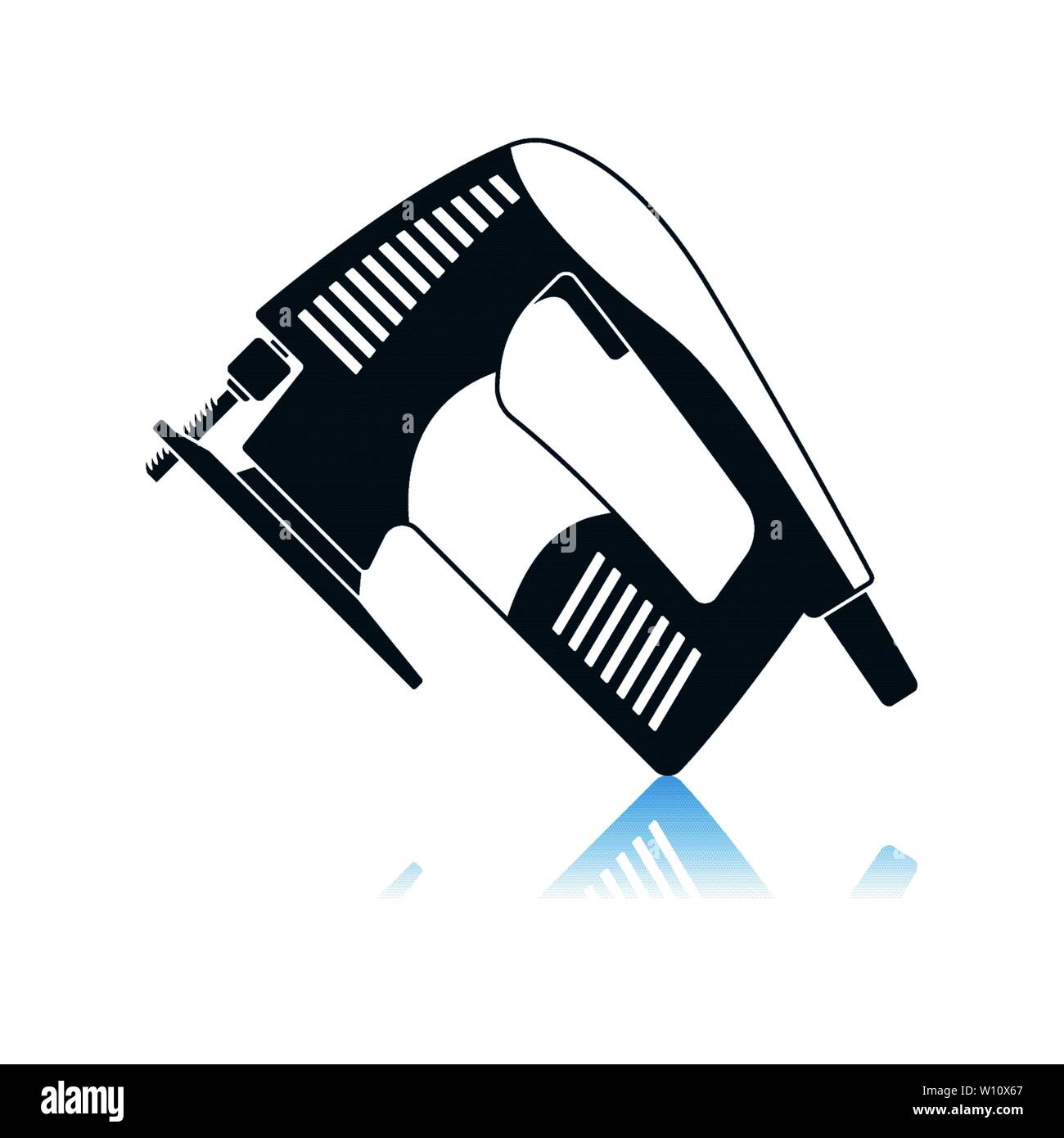 Icona di Jigsaw. Ombra di Design di riflessione. Illustrazione Vettoriale. Illustrazione Vettoriale