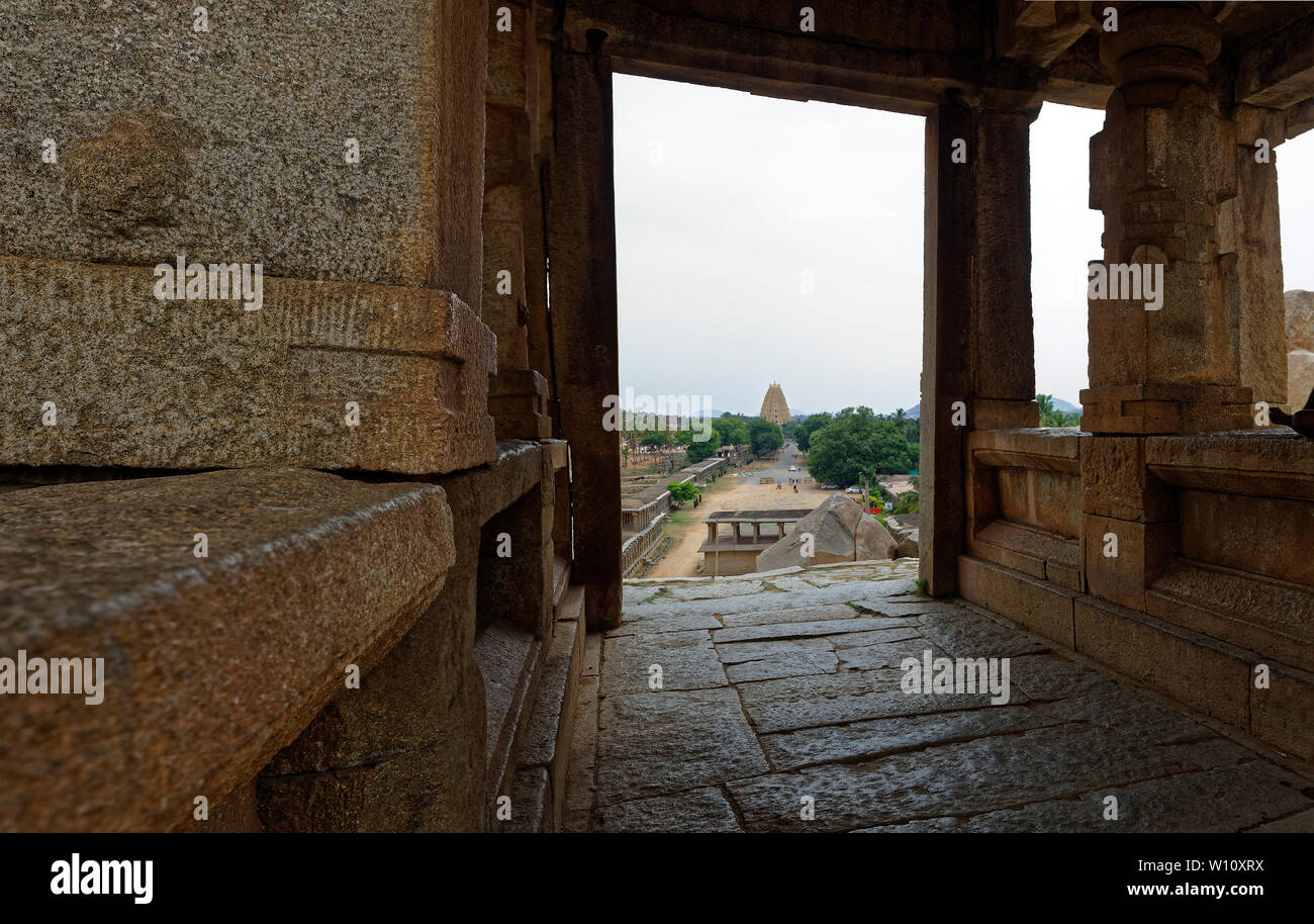 Magnifico ingresso di Hampi Foto Stock