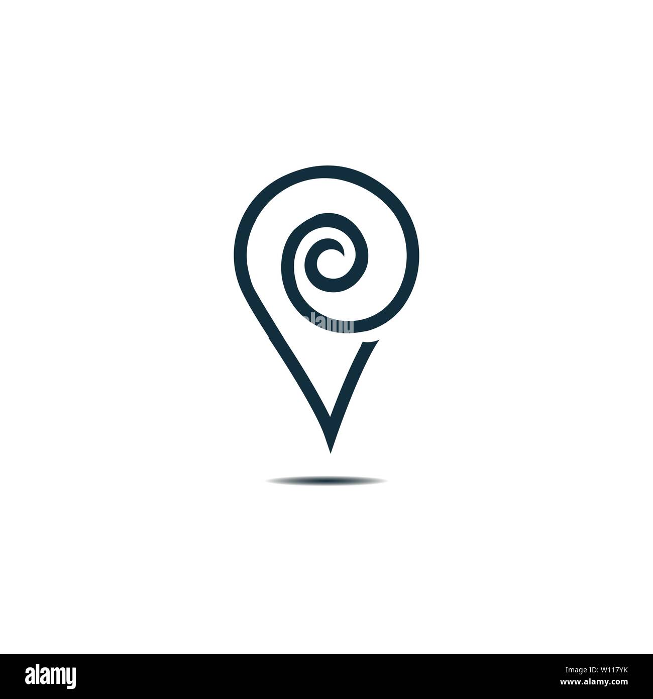 Foto locator logo della fotocamera modello di progettazione Illustrazione Vettoriale