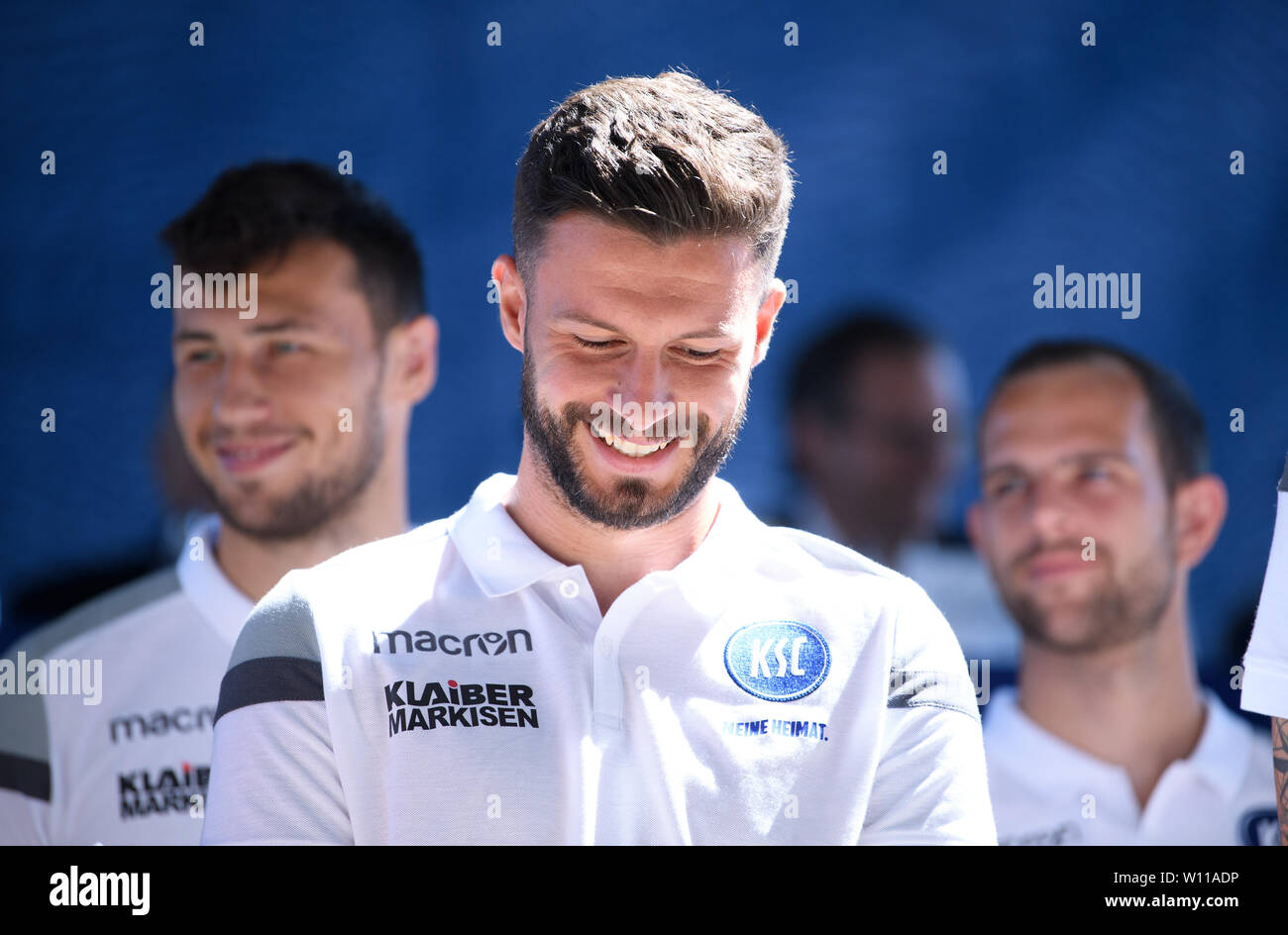 Ritratto, Ritratto, Ritratto, testa Marco Djuricin (KSC). GES/calcio/Seconda Bundesliga: Assemblea dei soci del Karlsruher Sport-Club sul tema di spin-off, 29.06.2019 | Utilizzo di tutto il mondo Foto Stock