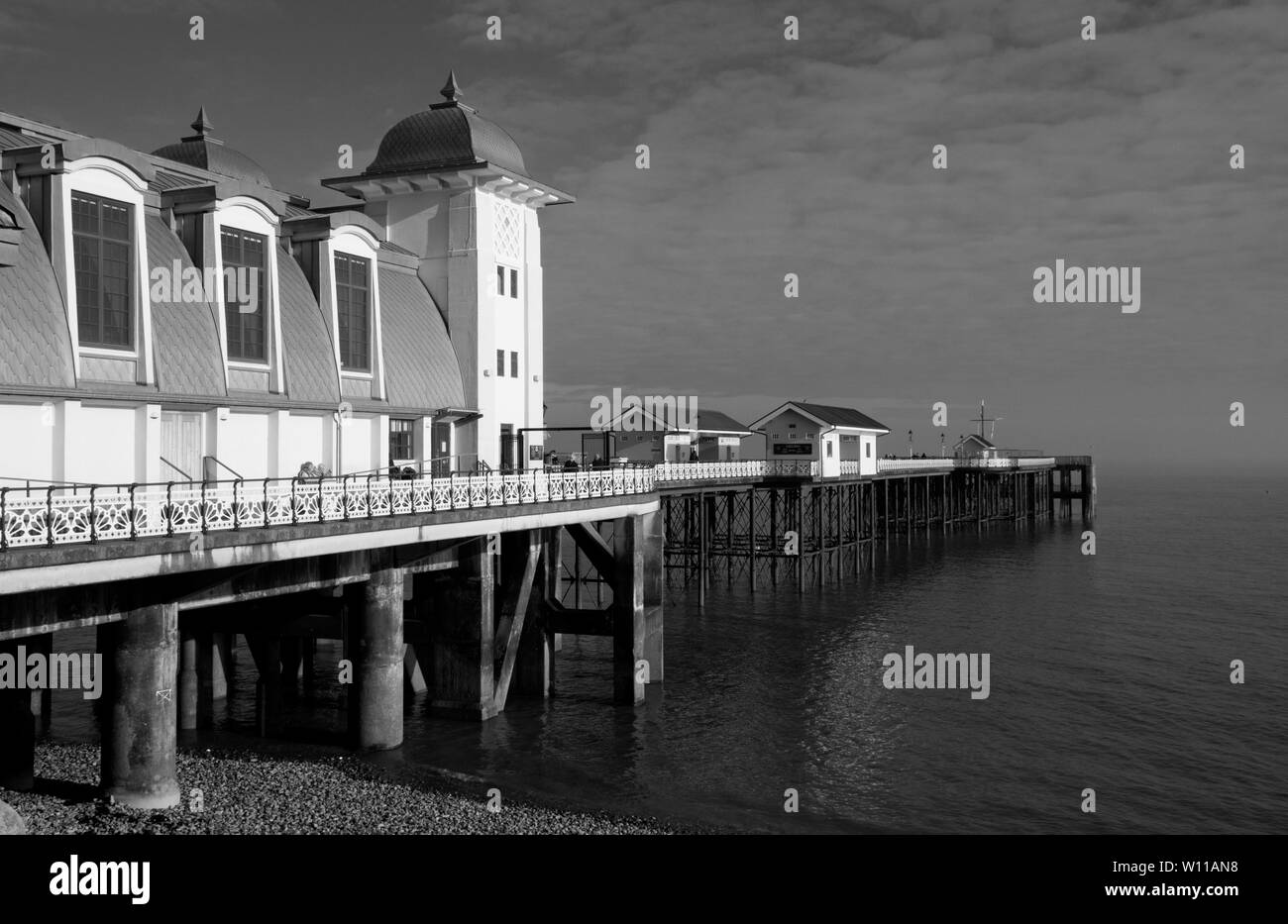 Penarth Pier, un epoca vittoriana pier nella città di Boiano, Vale of Glamorgan. Foto Stock