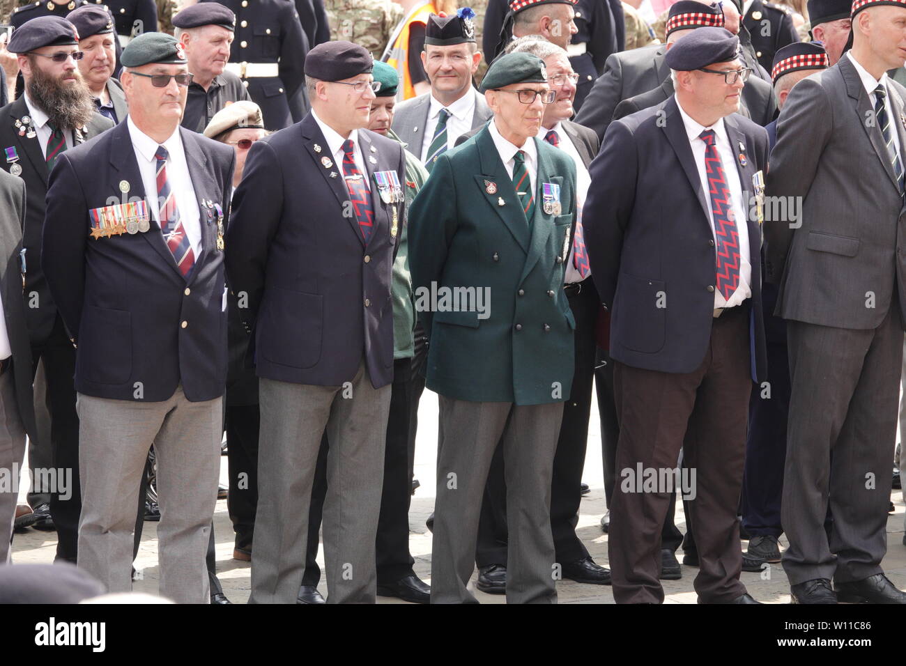 Liverpool, Regno Unito, 29 giugno 2019. I veterani e i membri delle forze armate britanniche commemorare il 2019 Forze Armate giorno. Credito: Ken Biggs/Alamy Live News. Foto Stock