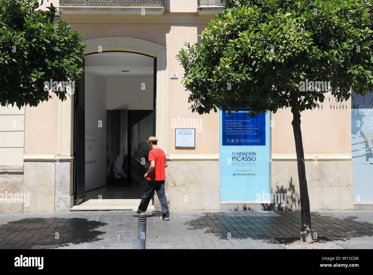 La casa natale di Picasso Museum o la Casa natale di Picasso Malaga sulla storica Plaza de la Merced, città di Malaga, Spagna Foto Stock