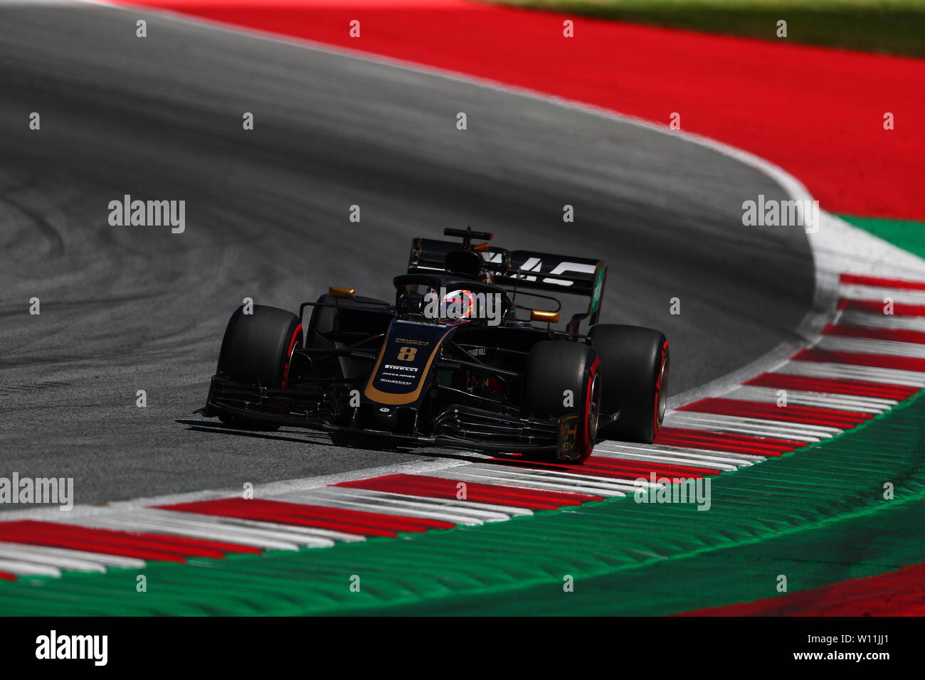 Spielberg, Austria. Il 28 giugno, 2019. #08 Romain Grosjean, Haas Team di F1. Austrian Grand Prix 2019 Spielberg. Credit: Indipendente Agenzia fotografica/Alamy Live News Foto Stock