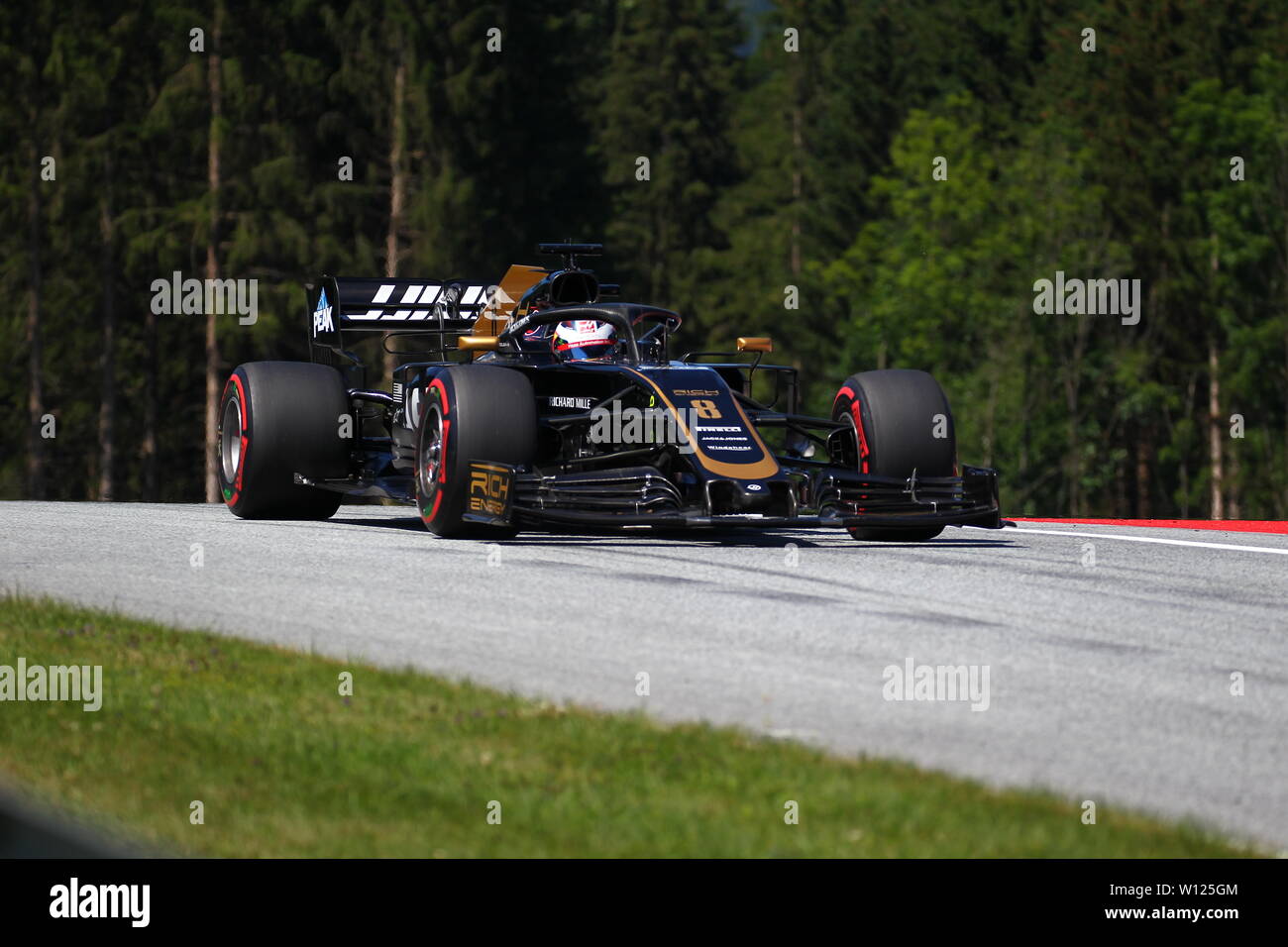 Spielberg, Austria. Il 29 giugno, 2019. #08 Romain Grosjean, Haas Team di F1. Austrian Grand Prix 2019 Spielberg. Credit: Indipendente Agenzia fotografica/Alamy Live News Foto Stock