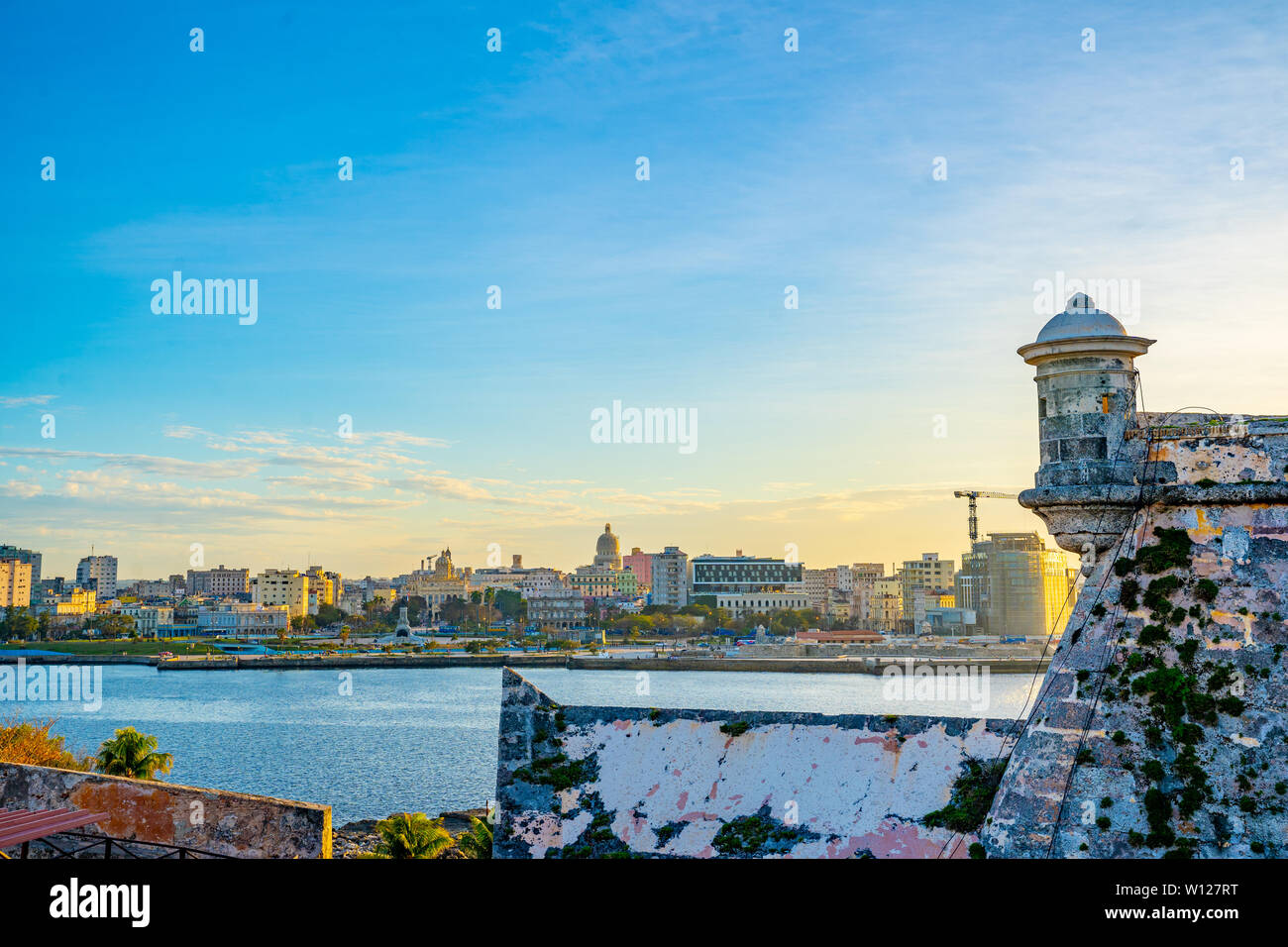 Castillo de los Tres Reyes del Morro en Cuba. Foto Stock