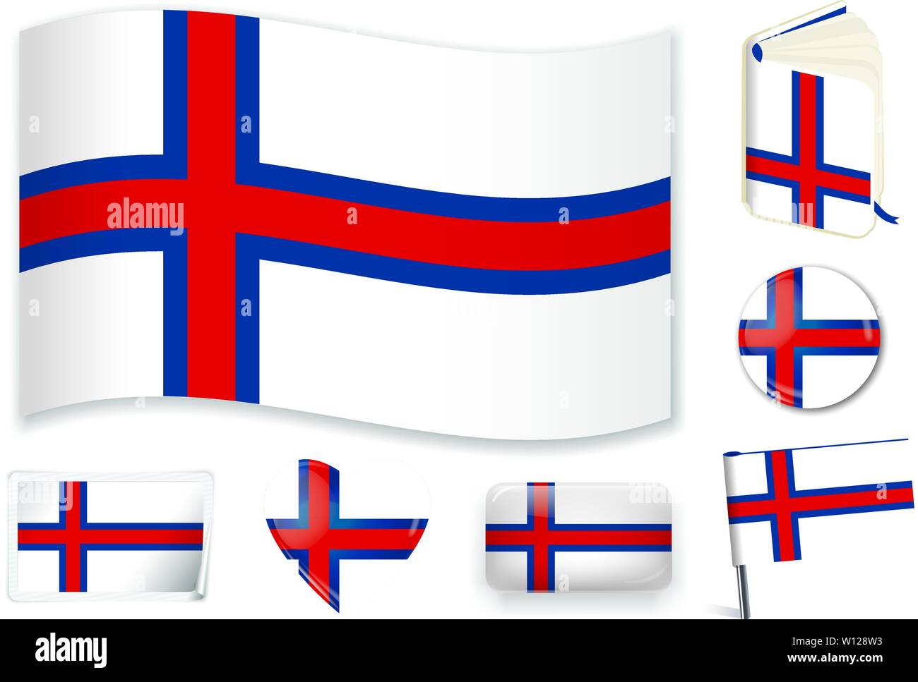 Toppa bandiera Isole Faroe - Toppa da stirare/con chiusura a