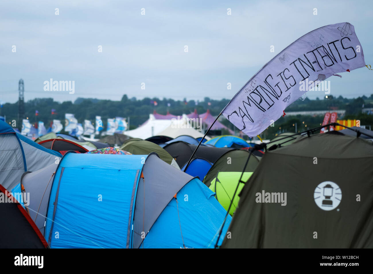 Glastonbury, Somerset, Regno Unito. Il 29 giugno, 2019. Atmosfera a Glastonbury Festival 2019 Sabato 29 giugno 2019 presso l'azienda agricola degna, Pilton. Dettagli xx xx. Credito: Julie Edwards/Alamy Live News Foto Stock