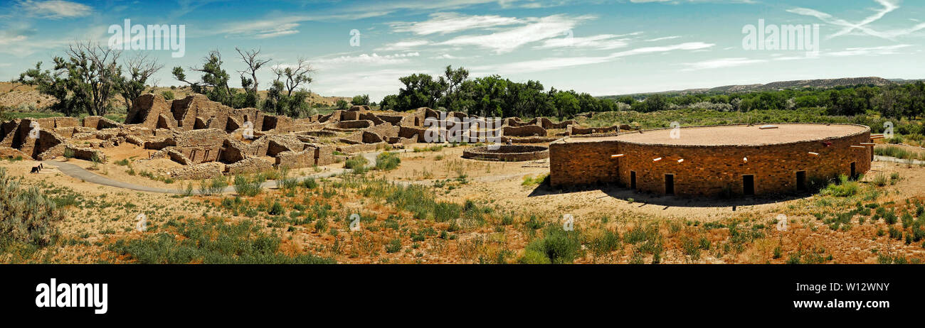 Aztec Ruins. Fatto Puebioan gente 850-1100 annuncio. Aztec Nuovo Messico USA Foto Stock