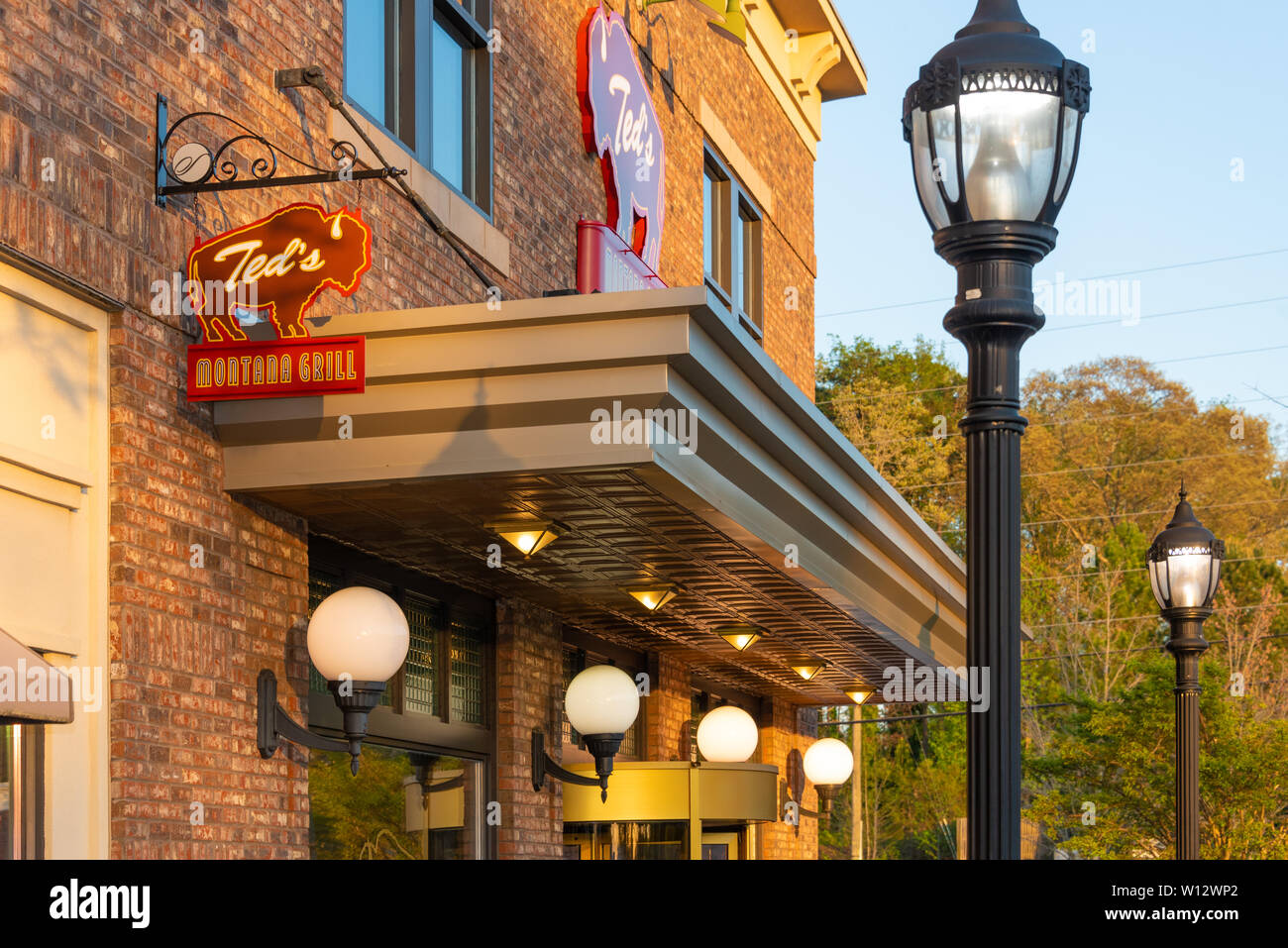 Ted's Montana Grill, un American bison steakhouse di Lawrenceville, Georgia. (USA) Foto Stock