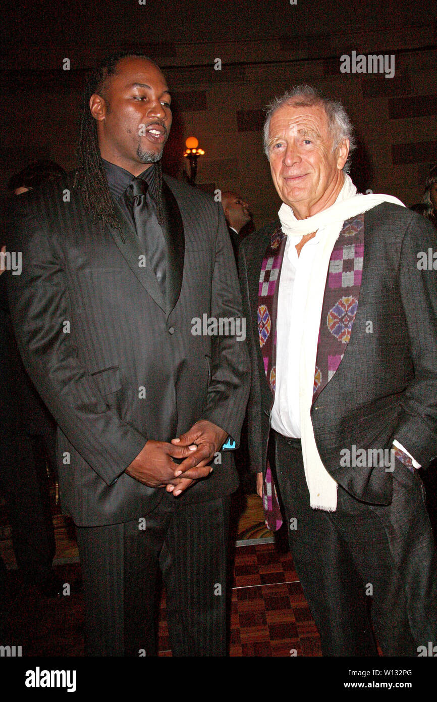 New York, Stati Uniti d'America. 6 Novembre, 2008. Lennox Lewis, Chris Blackwell presso gli amici americani della Giamaica nella ventisettesima edizione di Gala e asta di Gotham. Credito: Steve Mack/Alamy Foto Stock