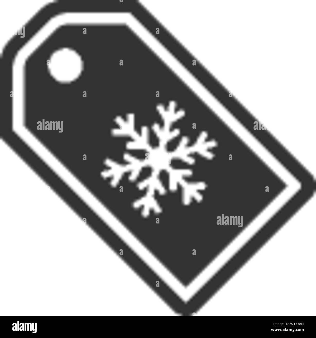 Inverno vendita icona nel singolo colore. Shopping Sconti sconto consumerisme Illustrazione Vettoriale