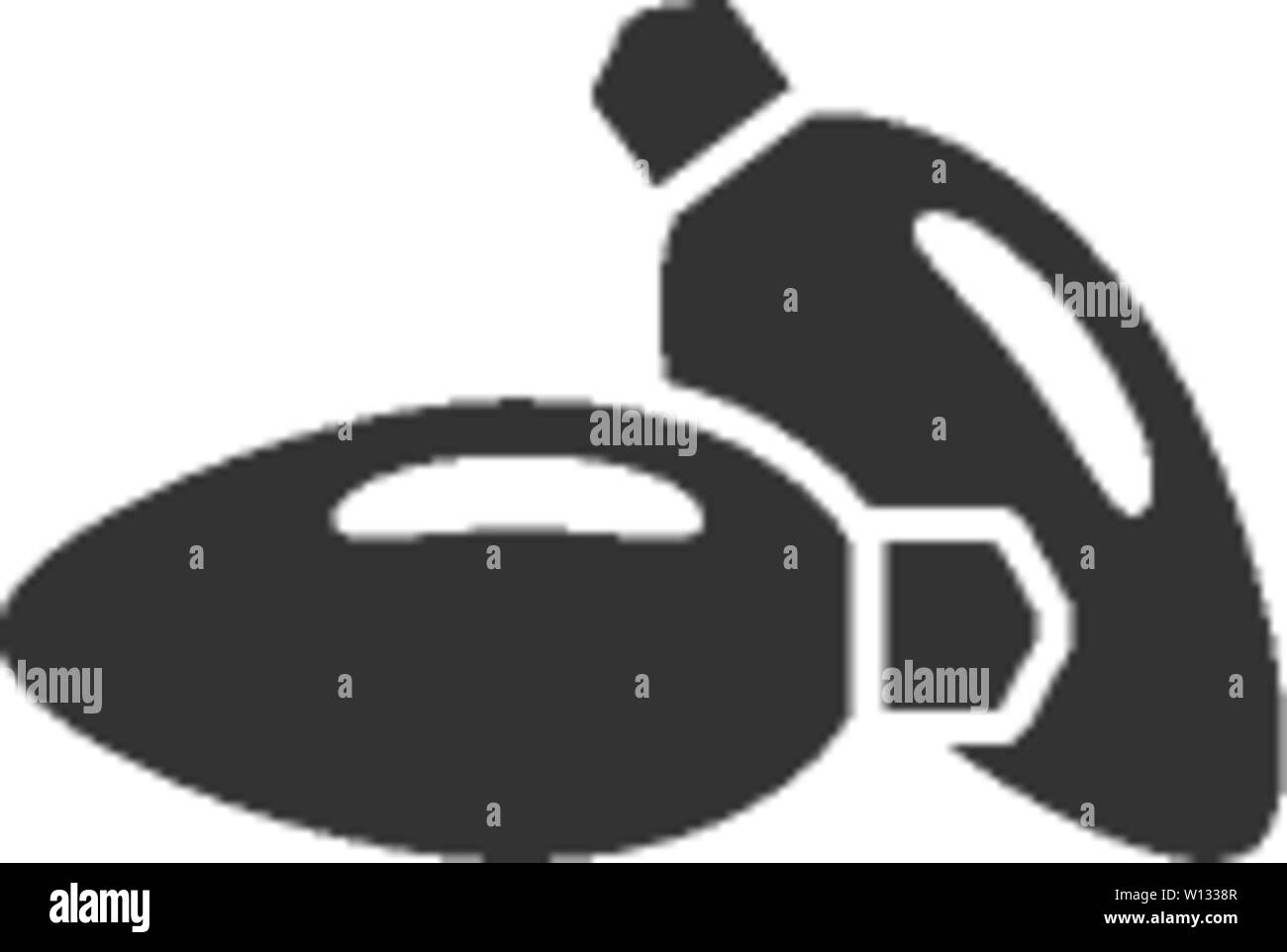 Christmas Icona lampadina in colore singolo. Holiday dicembre parte della decorazione Illustrazione Vettoriale