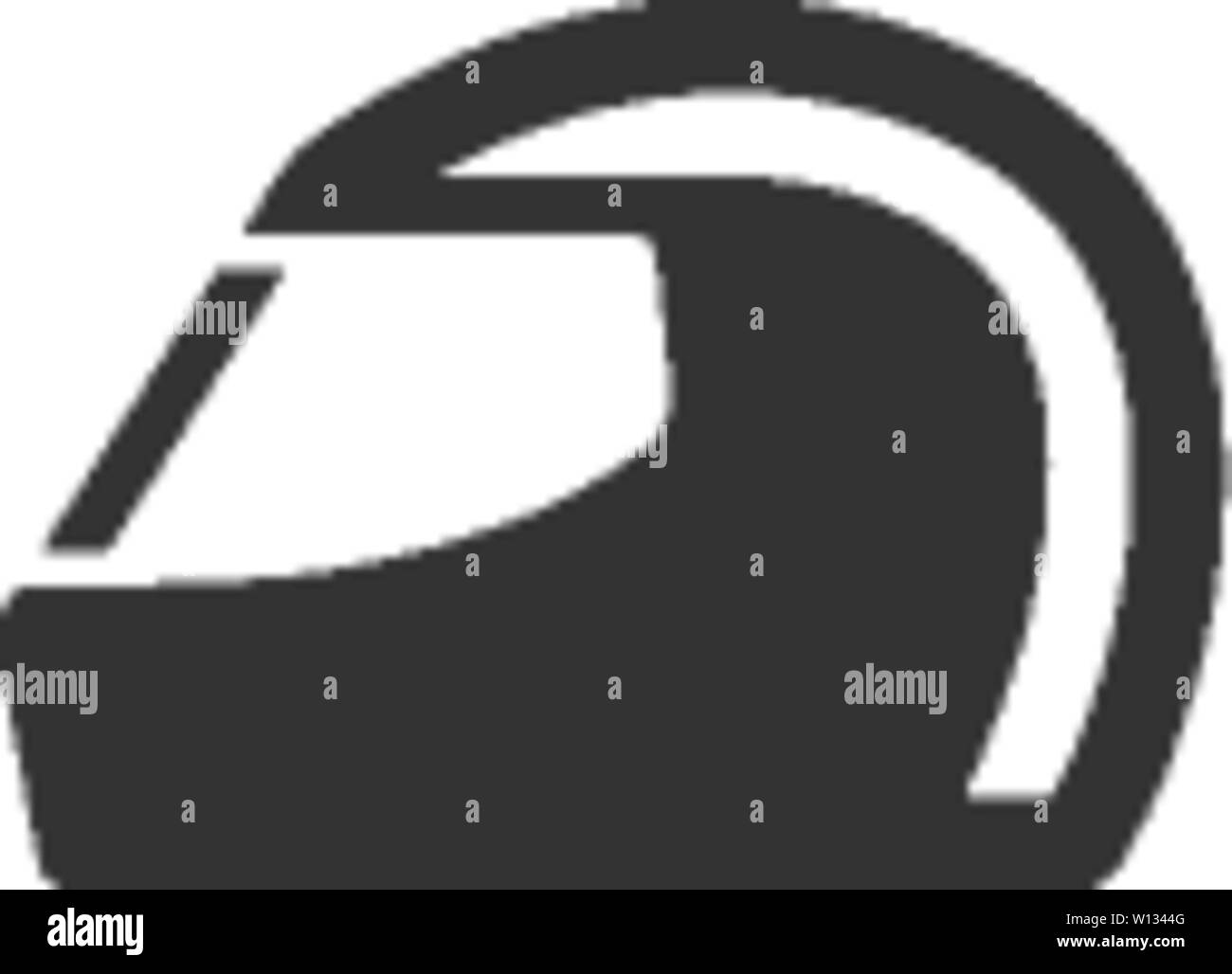 Motociclo casco icona nel singolo colore grigio. Sport protezione testa di sicurezza Illustrazione Vettoriale