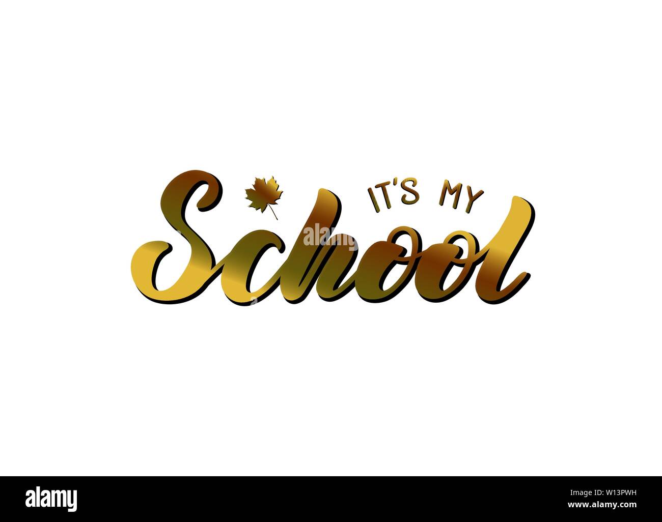 Illustrazione Vettoriale con frase manoscritta - è la mia scuola Illustrazione Vettoriale