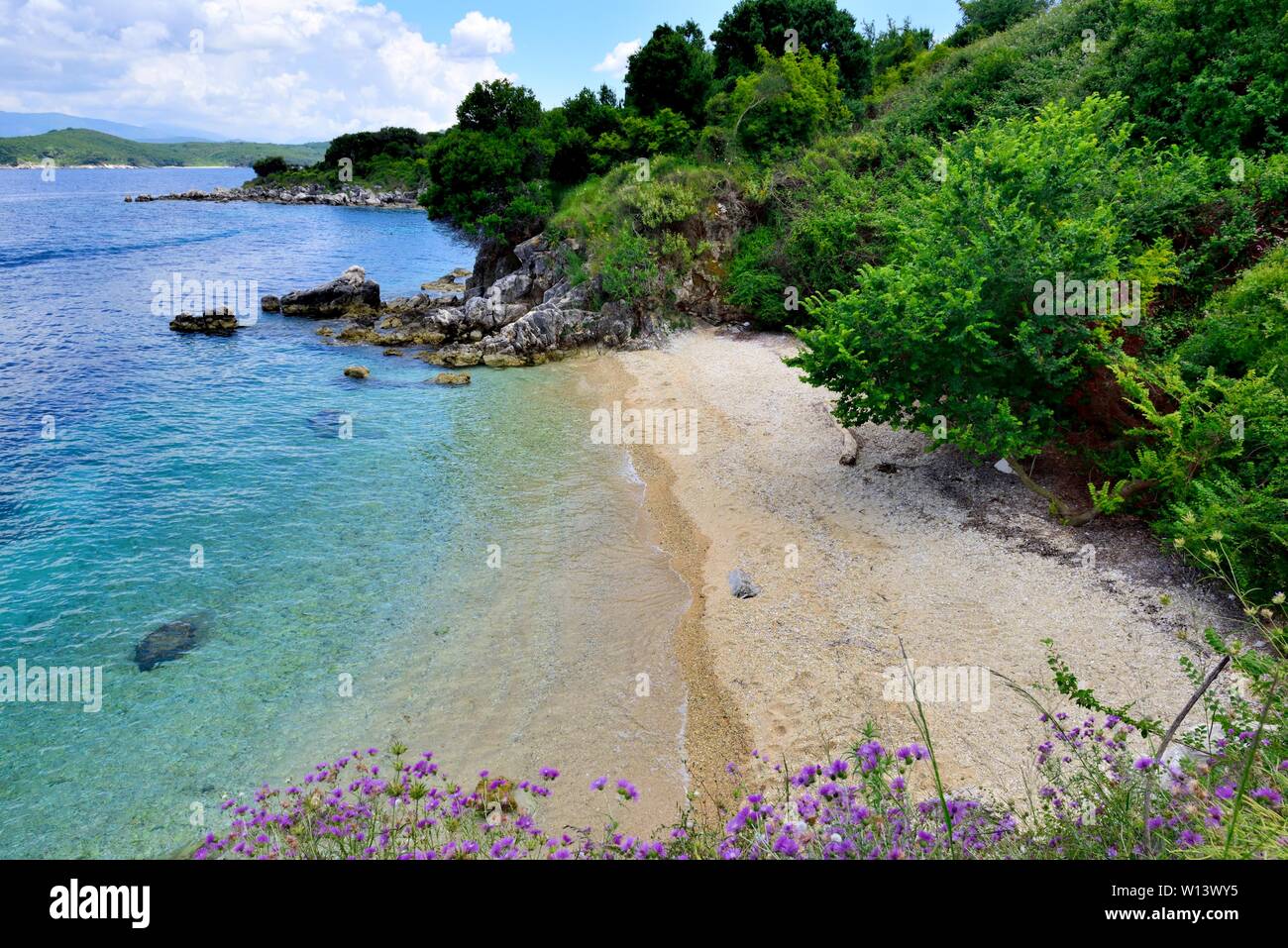 Kassiopi,Kassopaia,Isole Ionie, Corfù ,Grecia Foto Stock
