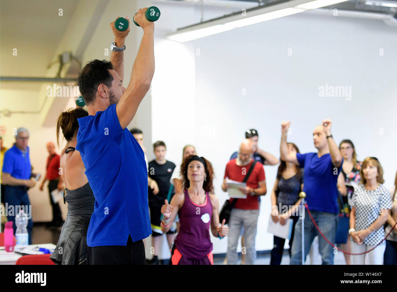 Roma, Italia. Il 30 giugno, 2019. La sala fitness del Convegno nazionale della vita 120 da Adriano Panzironi (Luigi Mistrulli/fotogramma, Roma - 2019-06-30) p.s. Credit: Indipendente Photo Agency Srl/Alamy Live News Foto Stock
