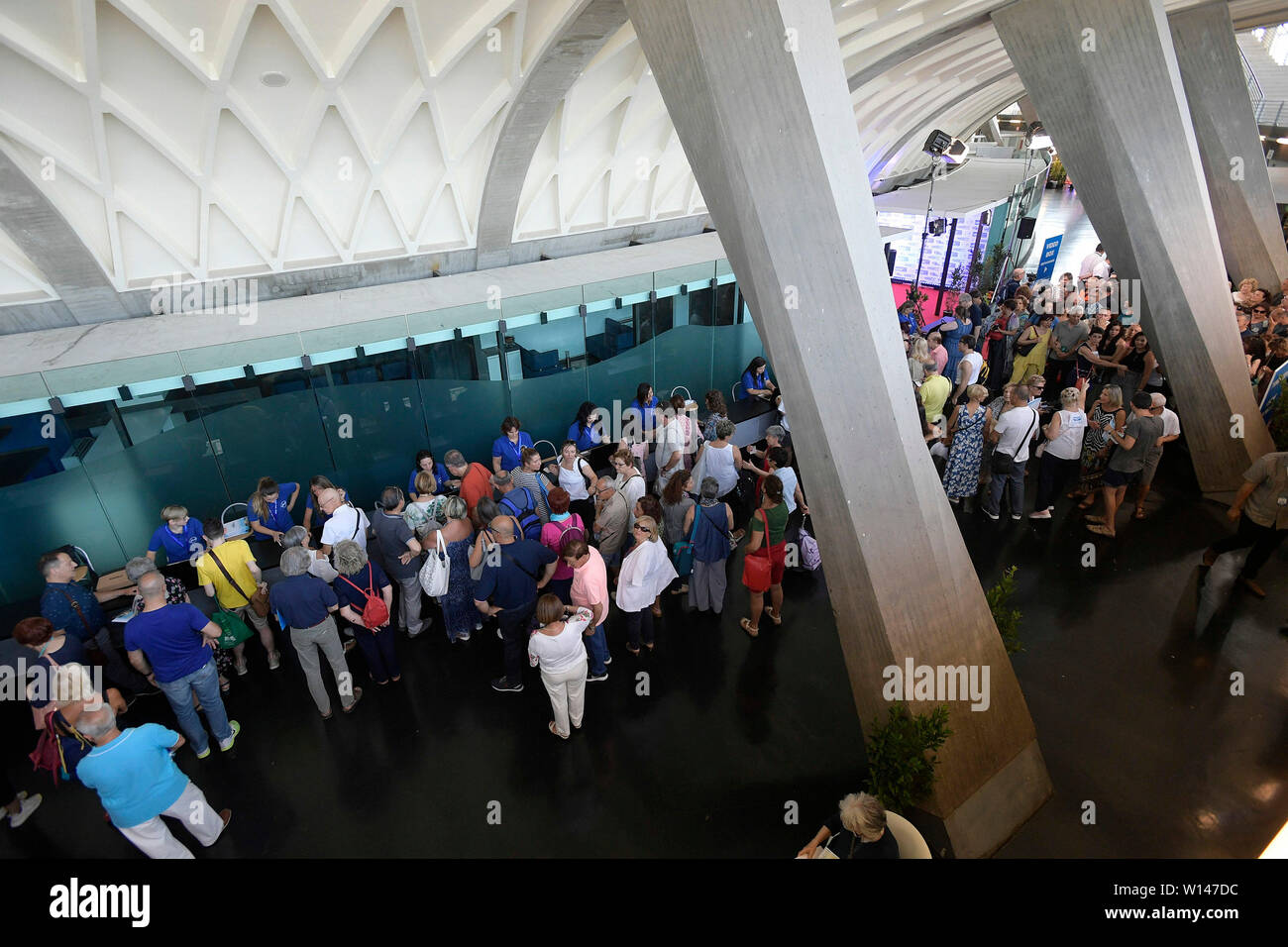 Roma, Italia. Il 30 giugno, 2019. Registrazione dei partecipanti alla Convention nazionale della vita 120 da Adriano Panzironi (Luigi Mistrulli/fotogramma, Roma - 2019-06-30) p.s. Credit: Indipendente Photo Agency Srl/Alamy Live News Foto Stock