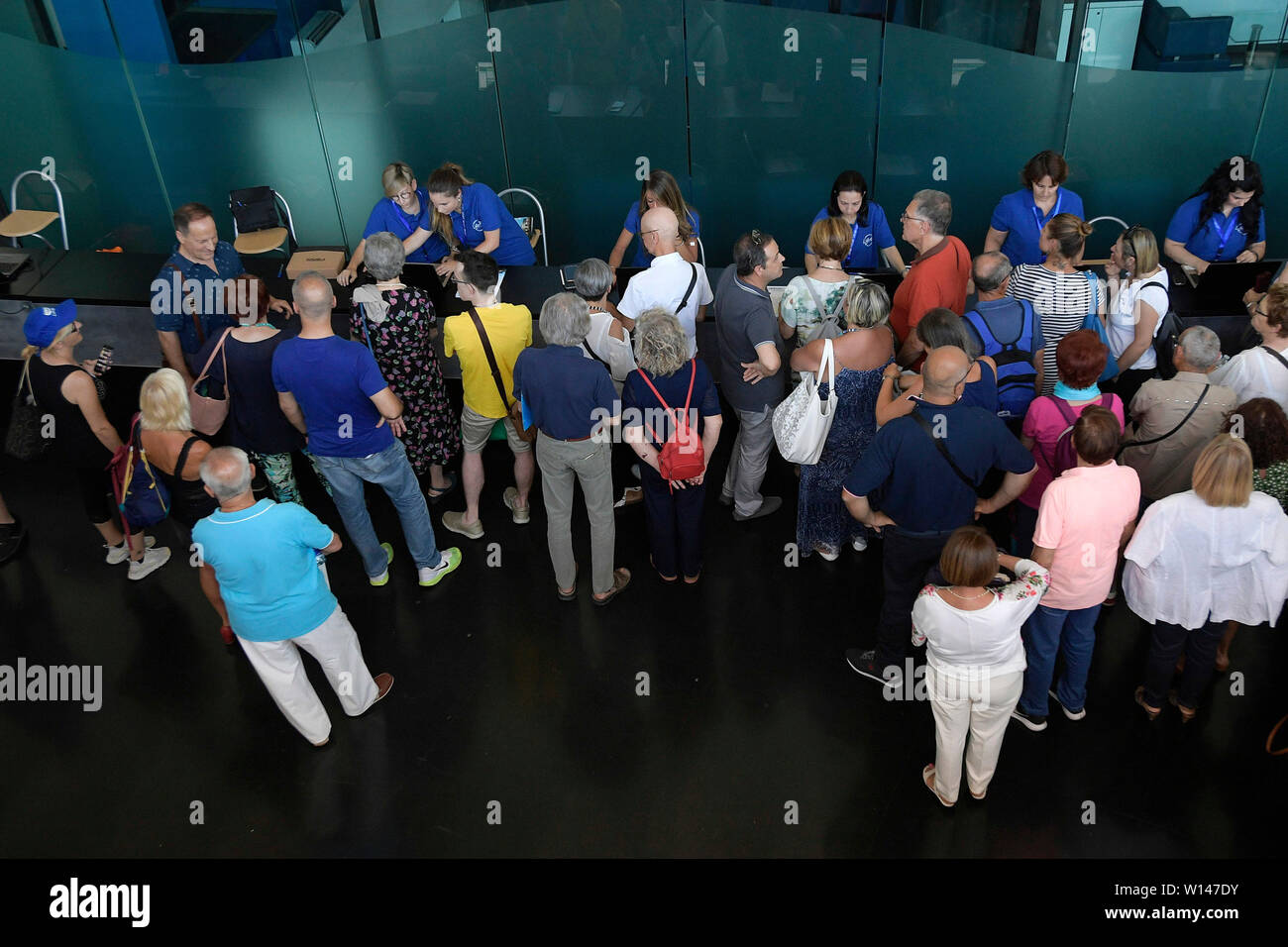 Roma, Italia. Il 30 giugno, 2019. Registrazione dei partecipanti alla Convention nazionale della vita 120 da Adriano Panzironi (Luigi Mistrulli/fotogramma, Roma - 2019-06-30) p.s. Credit: Indipendente Photo Agency Srl/Alamy Live News Foto Stock