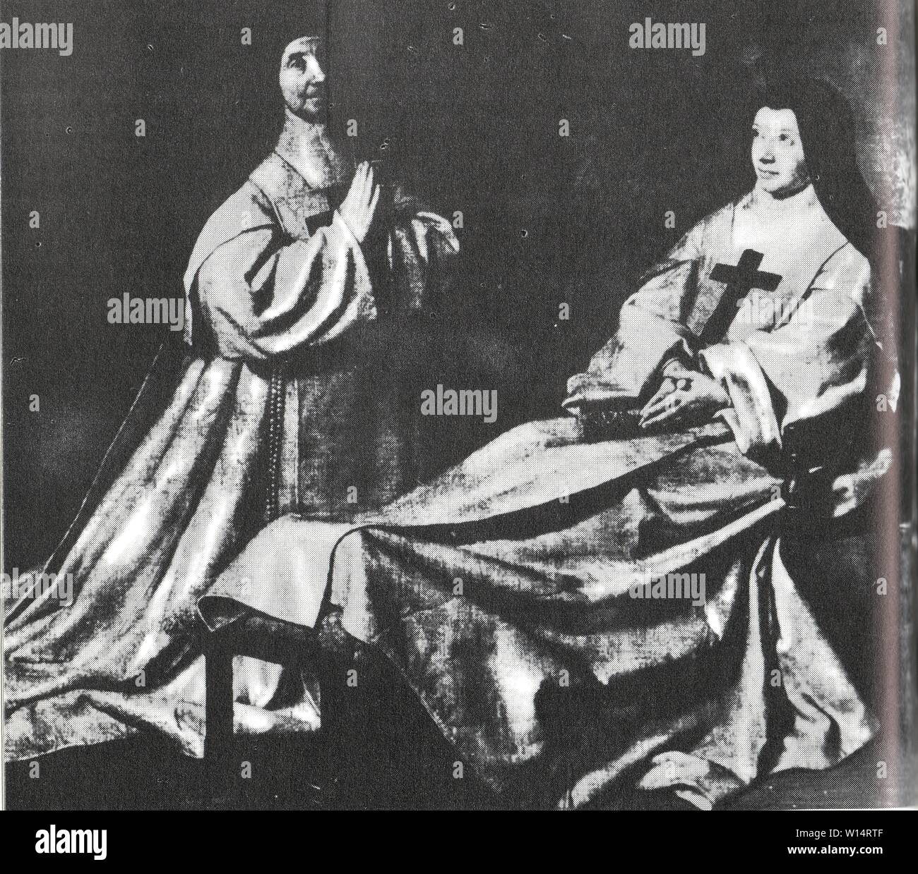 SOEUR CATHERINE ET LA MÈRE AGNÈS.EX-VOTO DE Philippe de Champaigne Foto Stock