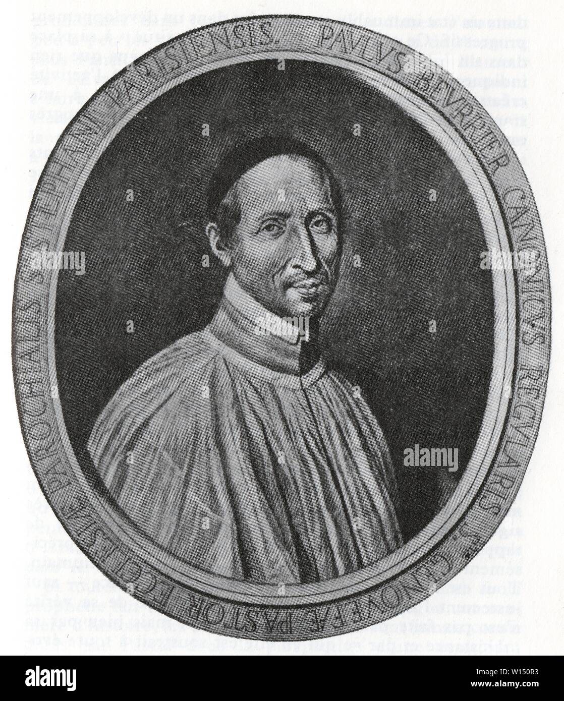 Paolo BEURRIER.curato DE SAINT ETIENNE DU MONT.GRAVURE DE BOULANGER Foto Stock