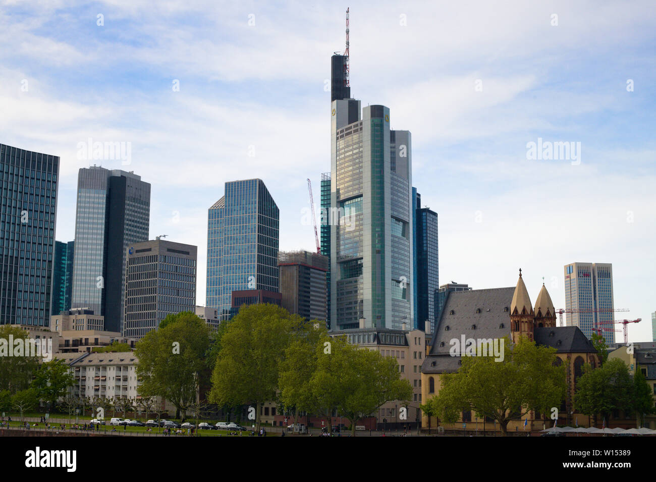 Centro di Francoforte sul meno, Germania Foto Stock