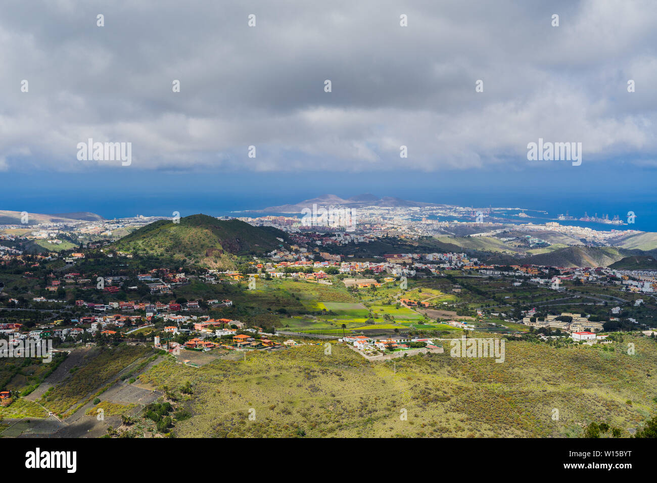 Montagne e villaggi a Gran Canaria Island. Foto Stock