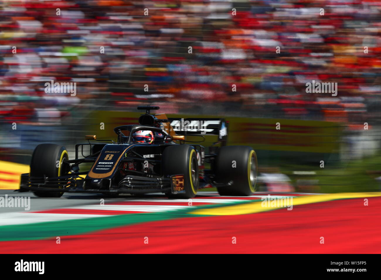 Spielberg, Austria. Il 30 giugno, 2019. #08 Romain Grosjean, Haas Team di F1. Austrian Grand Prix 2019 Spielberg. Credit: Indipendente Agenzia fotografica/Alamy Live News Foto Stock