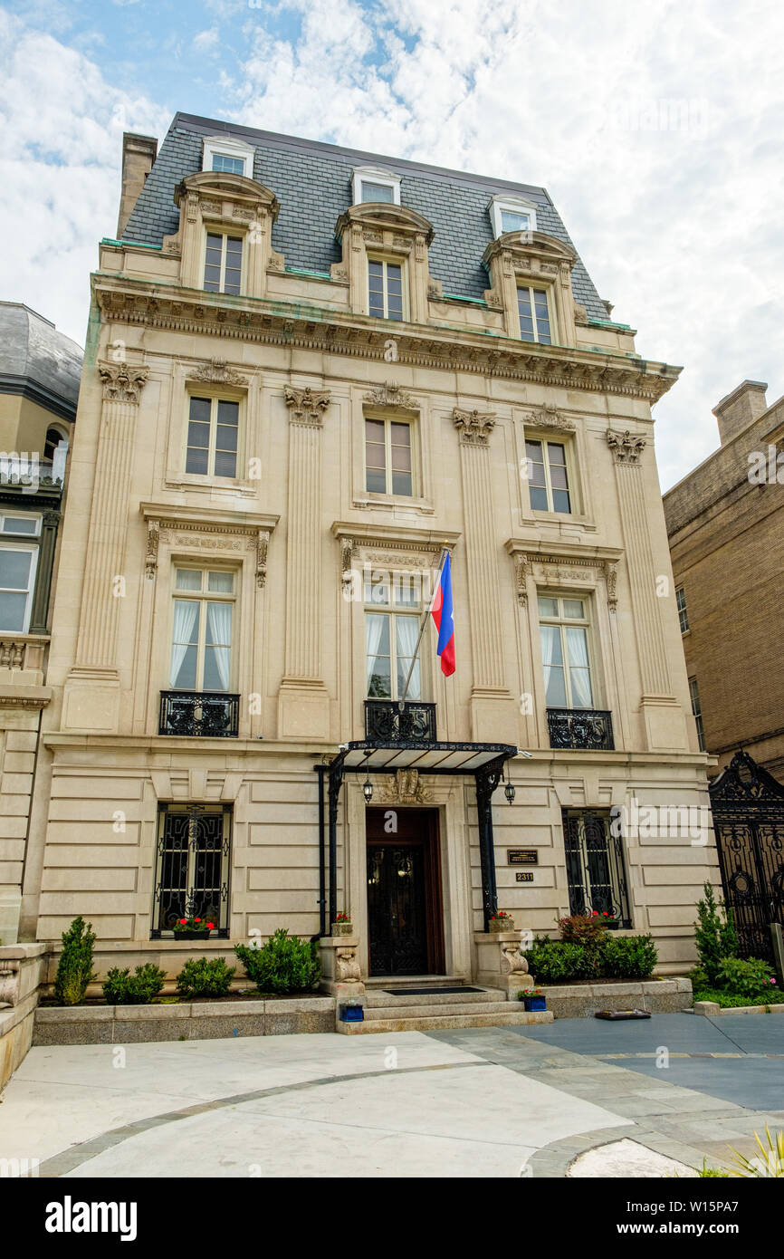 Ambasciata della Repubblica di Haiti, Gibson Fahnestock House, 2311 Massachusetts Avenue NW, Washington DC Foto Stock