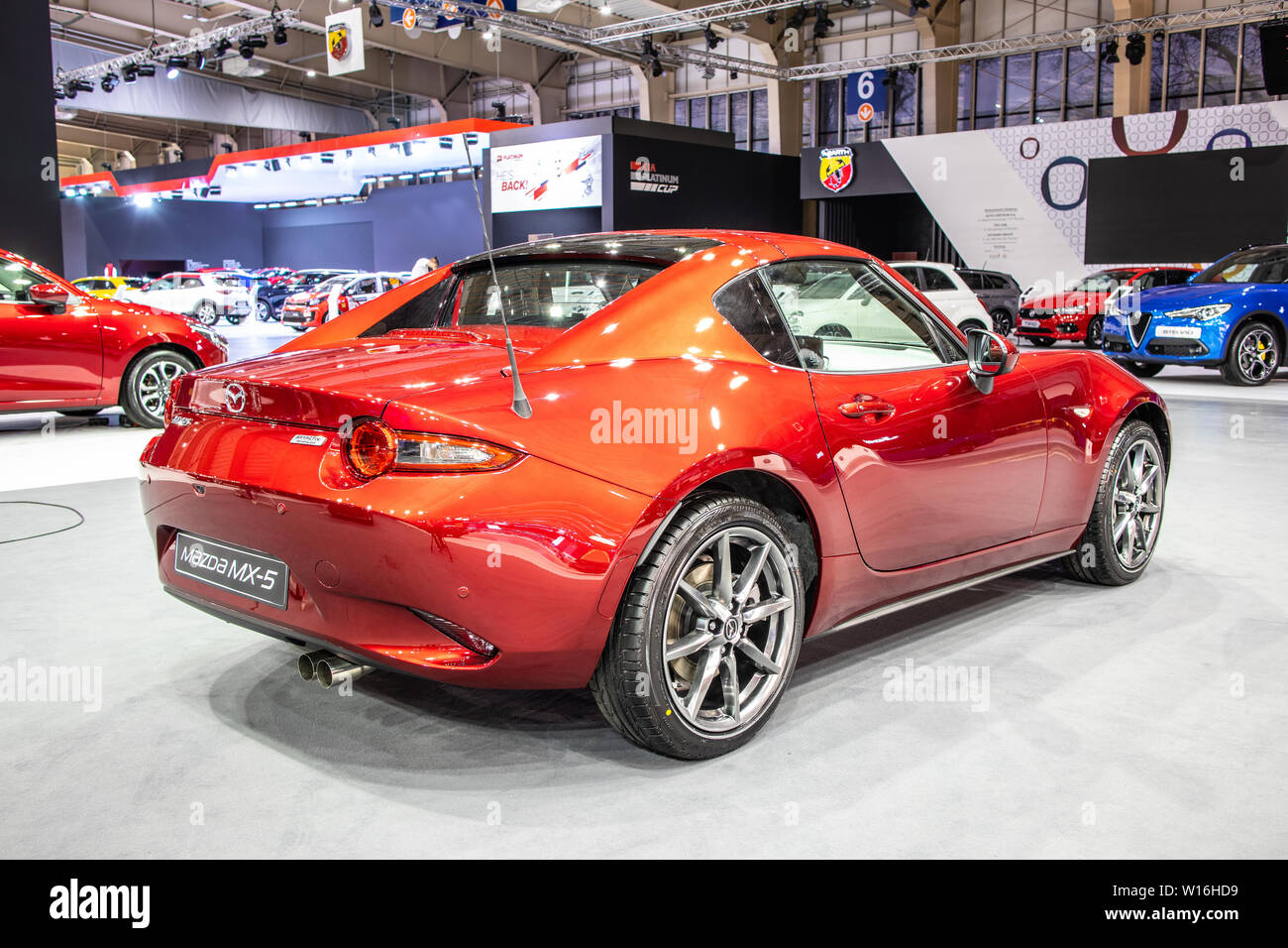 Poznan, Polonia, Marzo 2019 red Mazda MX-5, Poznan International Motor Show, gen 4, ND2, Lightweight due-passeggeri roadster prodotta da Mazda Foto Stock