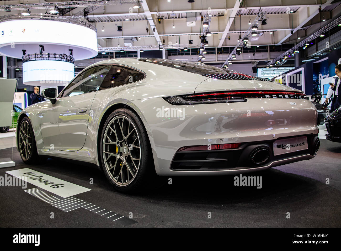 Poznan, Polonia, marzo 2019 tutti i nuovi Porsche 911 Carrera 4S 8a generazione, Poznan International Motor Show, la serie 992 Supersport vettura costruita dalla Porsche Foto Stock