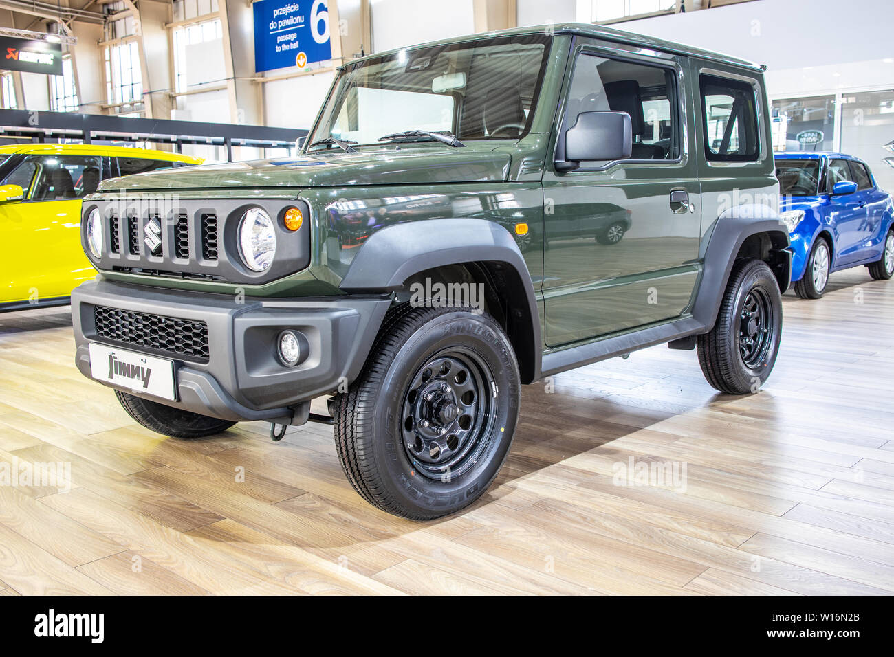 Poznan, Polonia, Marzo 2019 tutte le nuove Suzuki Jimny AllGrip gen 4